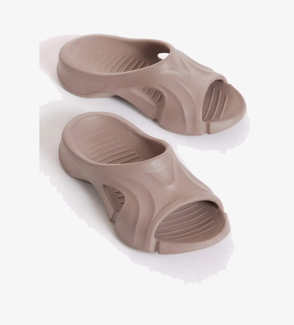 Unisex Vizon Desenli Kalın Tabanlı Eva Terlik