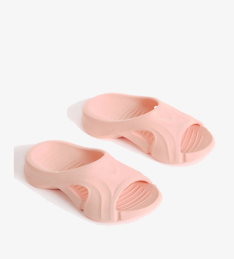 Unisex Pudra Desenli Kalın Tabanlı Eva Terlik