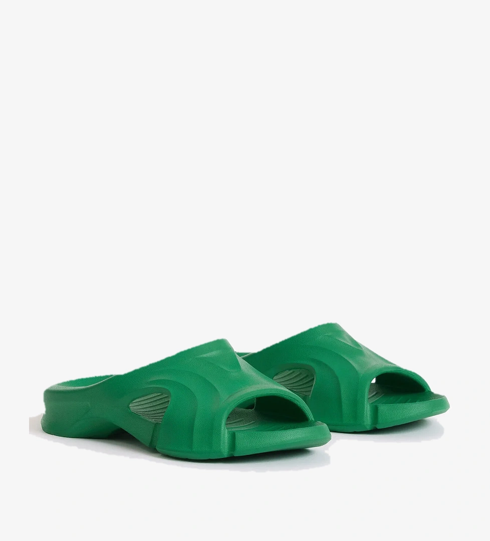 Unisex Yeşil Desenli Kalın Tabanlı Eva Terlik - Görsel 1