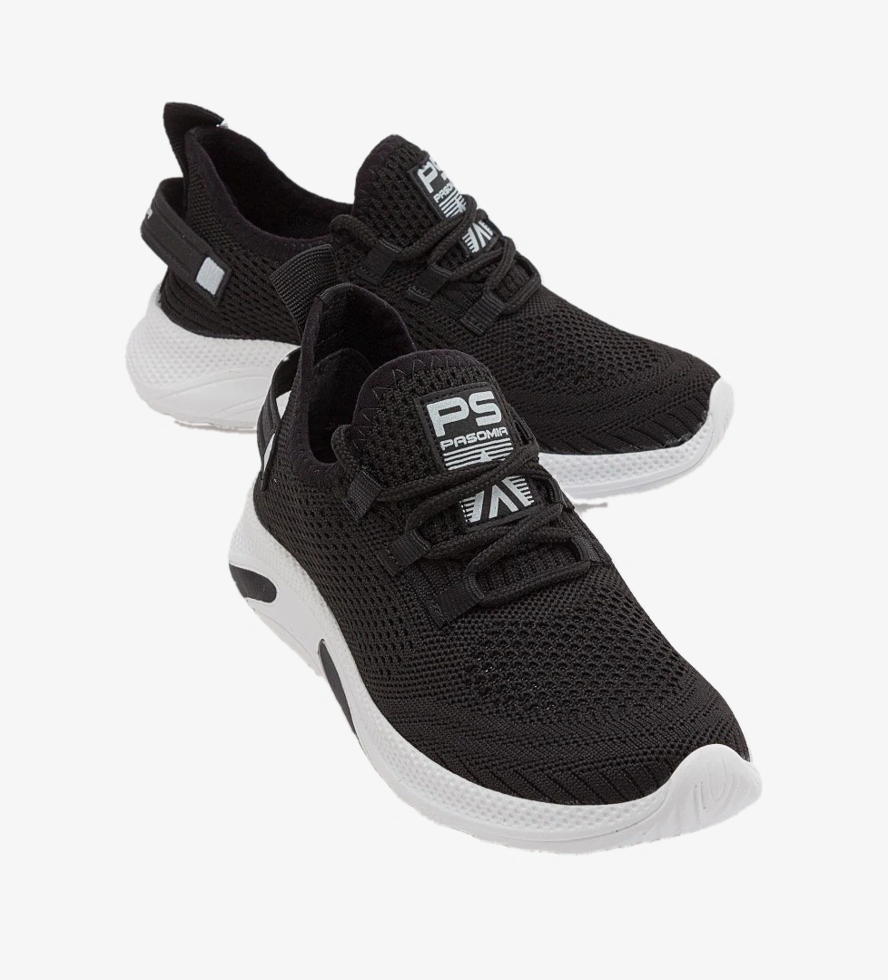 Triko Çocuk Spor Ayakkabı 31-35 SİYAH BEYAZ