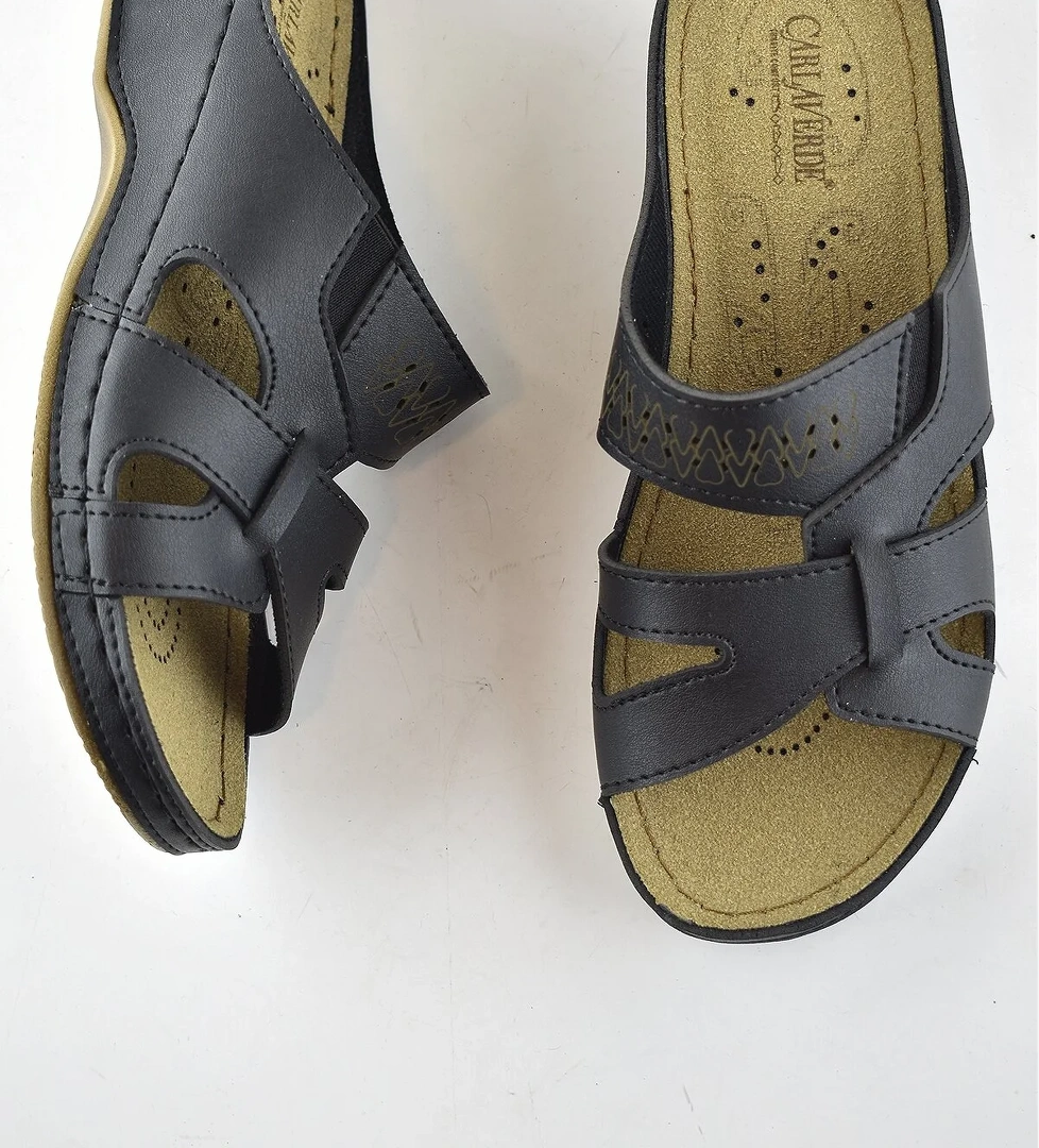 Ayakkabı Burada 3003 CV TAM Ortopedik Taban Günlük Kadın Terlik Sandalet Hafif Dolgu model görseli