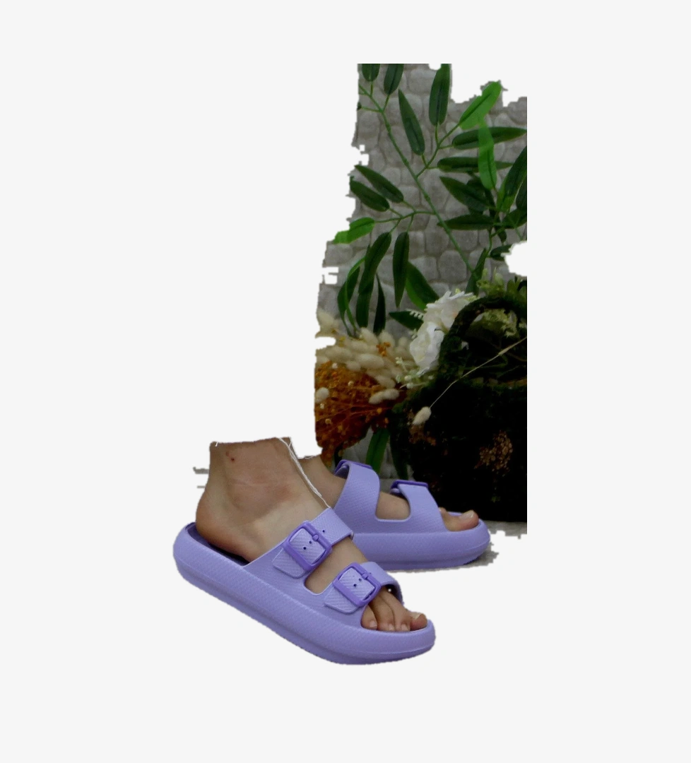 EZ0095 Plaj Deniz Havuz Terliği Hafif Rahat Esnek Kadın Terlik - Görsel 1