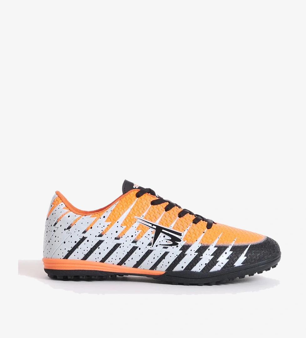 Unisex Siyah Desenli Bağcıklı Halı Saha Ayakkabısı