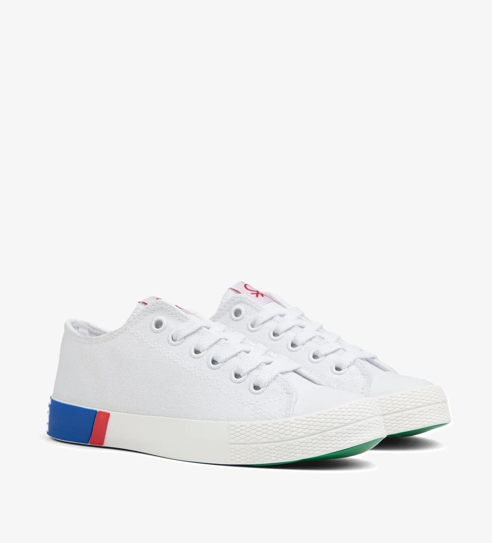 Benetton ® | BN-70016 -Beyaz Kirmizi - Kadın Spor Ayakkabı model görseli