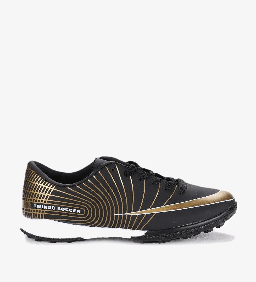 Brno Halı Saha Erkek Çocuk Futbol Ayakkabı Siyah - Altın