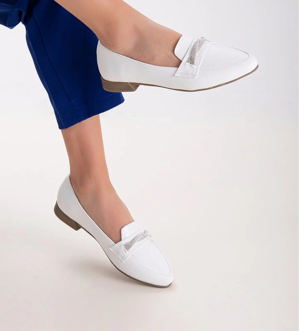 Kadın Yazlık Rahat Hafif Babet Ayakkabı Beyaz