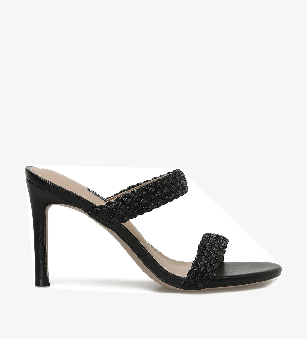 SONIYA 3FX Siyah Kadın Topuklu Terlik - Görsel 1