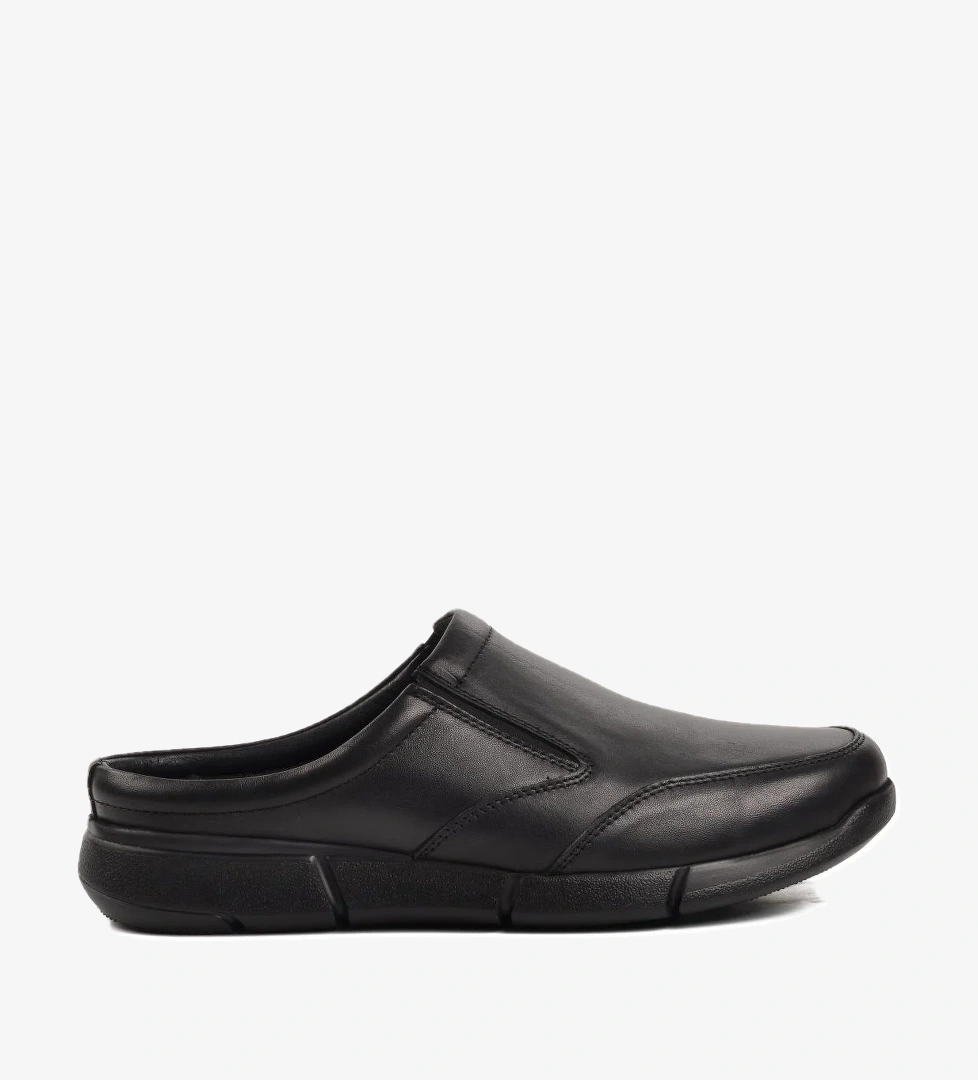 Sekurlet 1371 Siyah Hakiki Deri Erkek Günlük Ayakkabı - Görsel 1