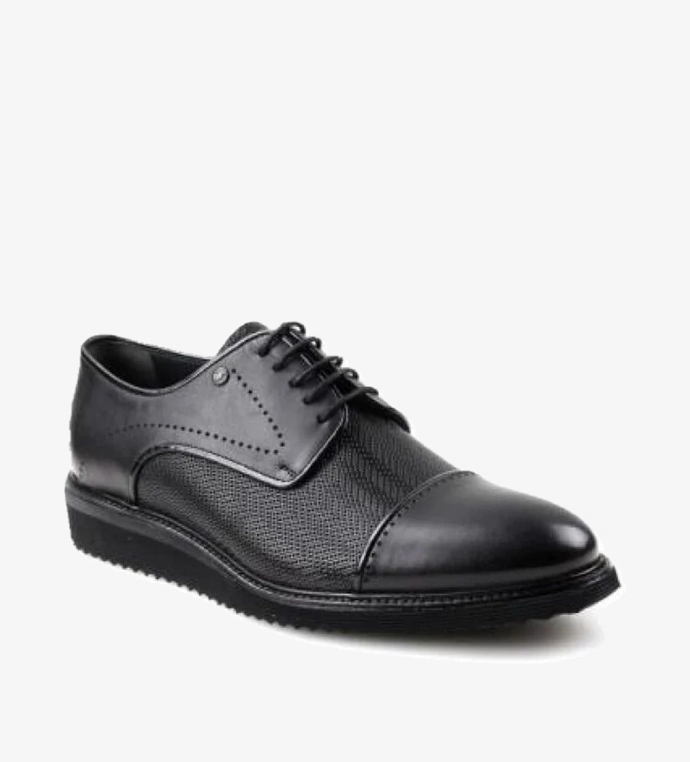 3444 Erkek Eva Deri Günlük Oxford Ayakkabı - Görsel 1