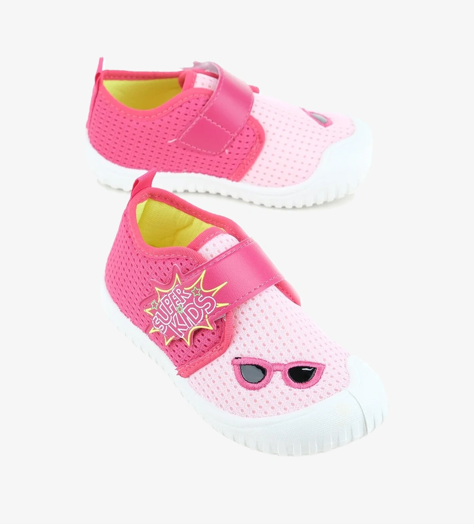 Yazlık Keten Kız Çocuk Ayarlanabilir Ayakkabı - Görsel 1