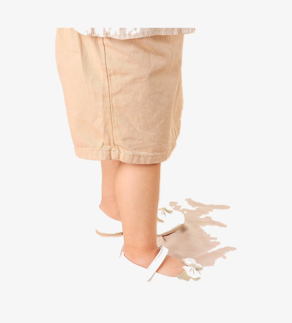 Taşlı Cırtlı Kız Çocuk Fiyonklu Babet Ayakkabı Ege 204 Cilt Sedef