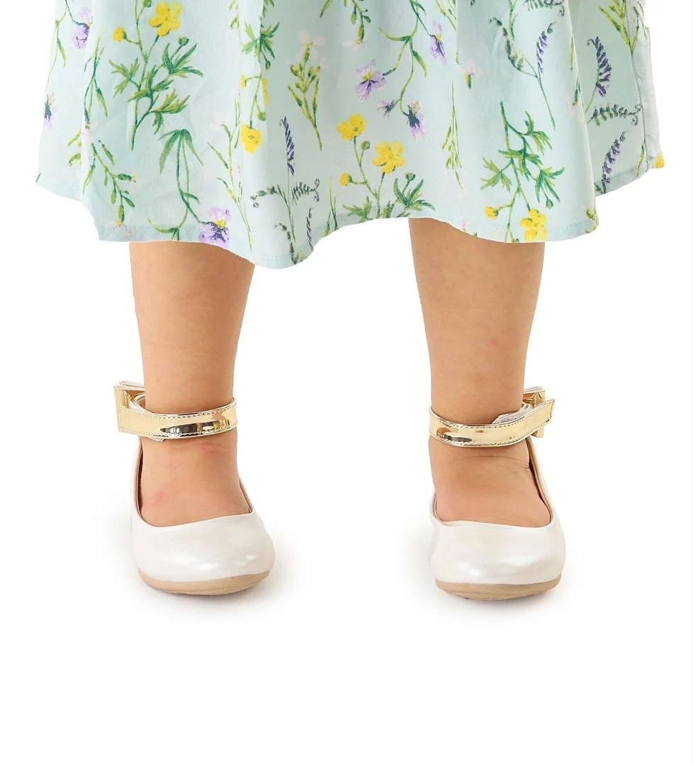 Cırtlı Kız Çocuk Fiyonklu Babet Ayakkabı Ege 205 Cilt Bilekten Bağlamalı Sedef