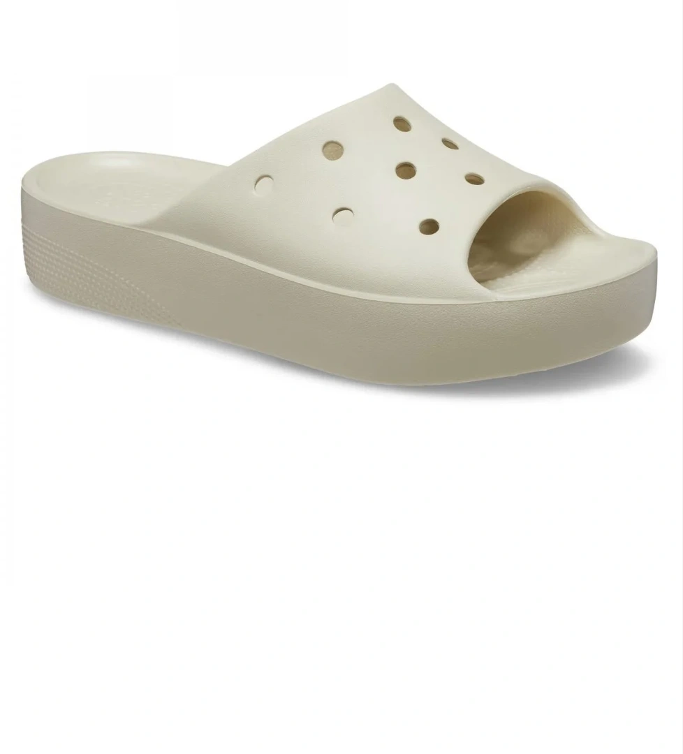 Crocs 208180 Classi̇c Platform Sli̇de Krem Uni̇sex Terli̇k model görseli