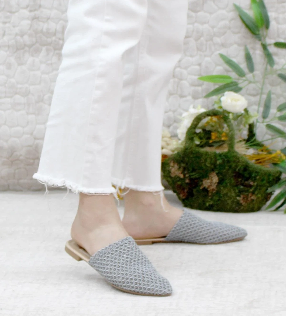 Mehmet Mete 2248 Dantel Örgülü Önü Kapalı Kadın Terlik model görseli