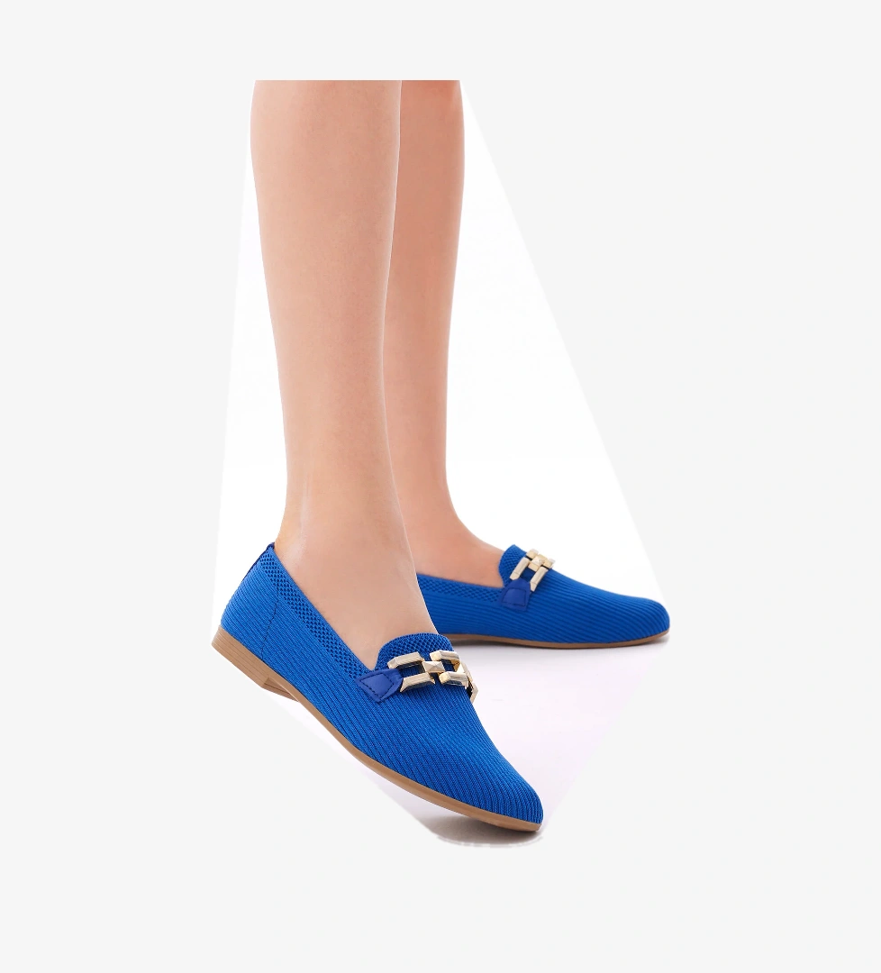 Kadın Sax Rahat Kalıp Tokalı Örgü Babet