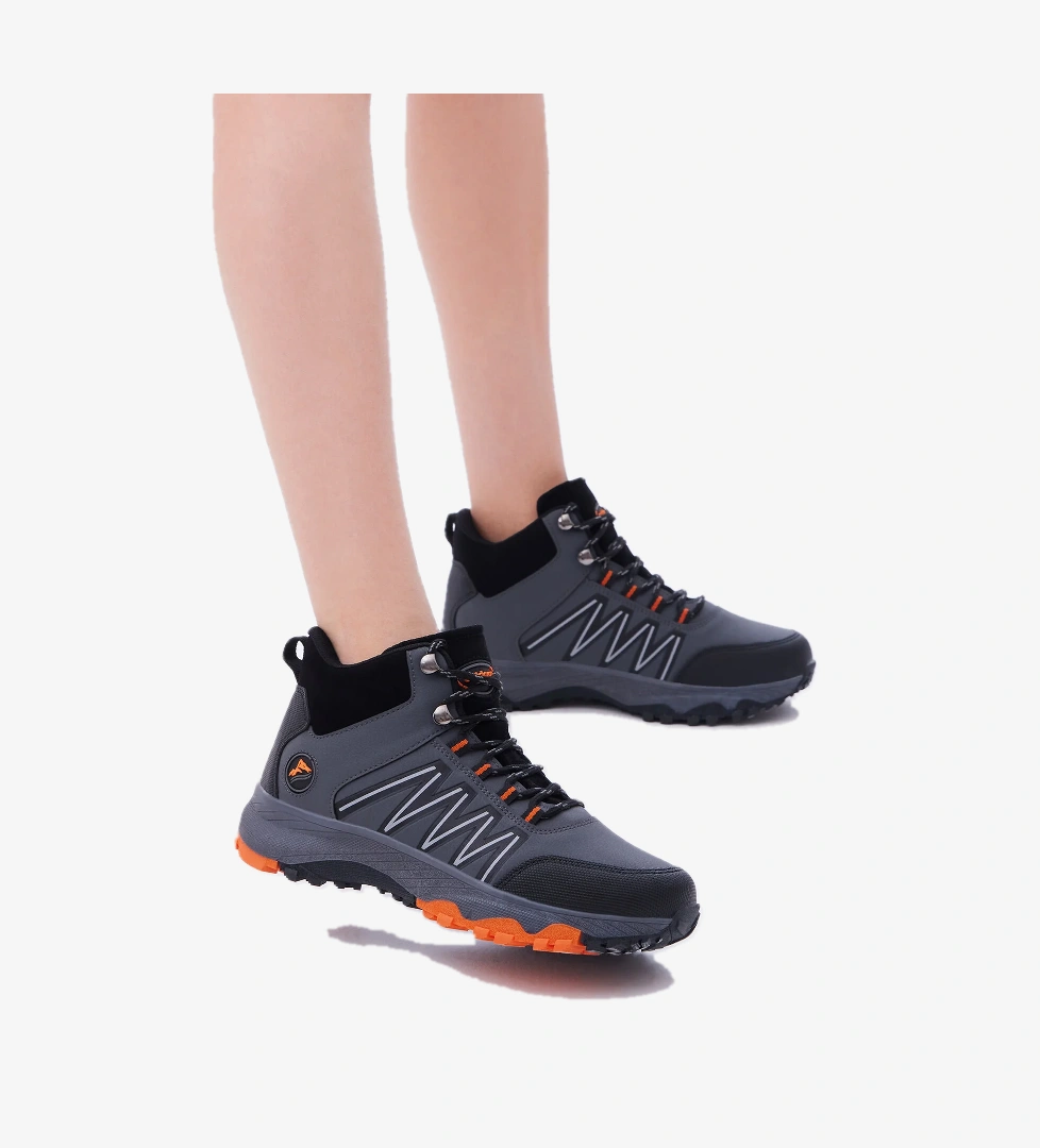 Unisex Füme Oranj Rahat Kalıp Bağcıklı Bot