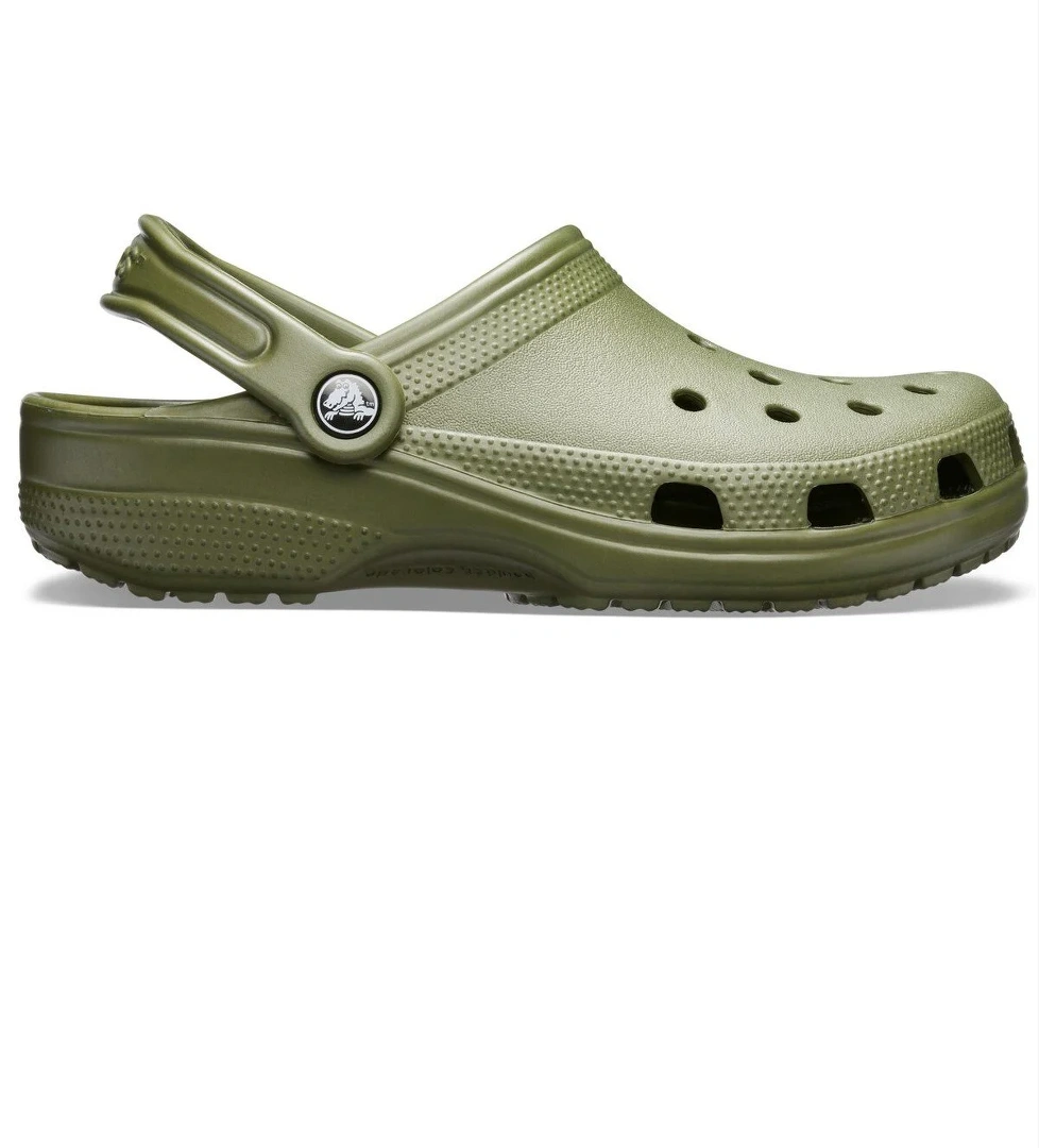 Crocs Crocs Haki Classic Unisex Terlik 10001-309 Sandalet & Terlik | Flo Haki - 1. görsel