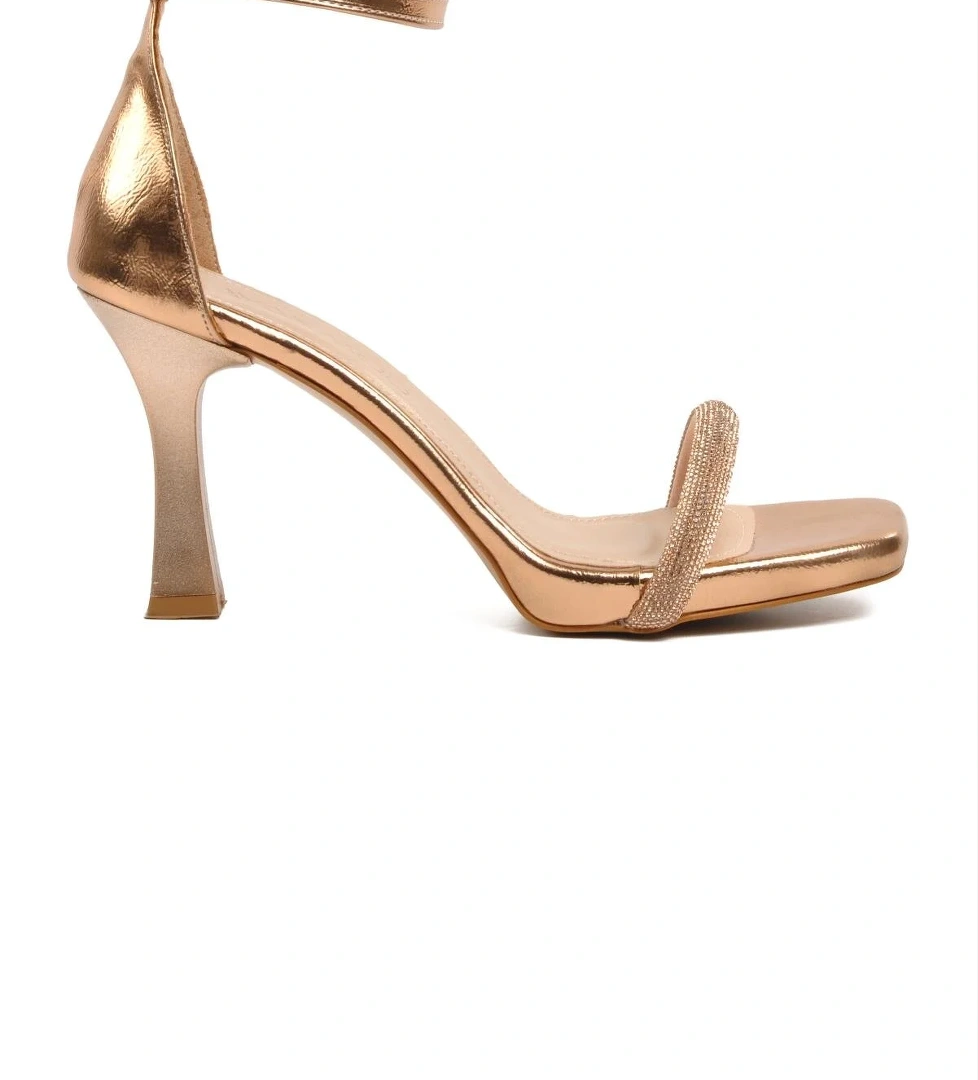 290 Rose Kırışık Kadın Abiye Ayakkabı