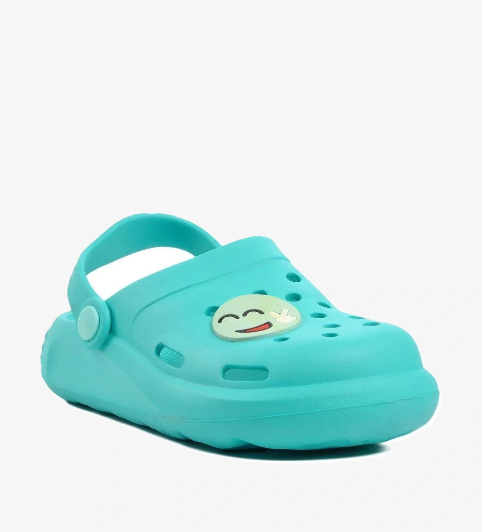 Brn 1648-F Su Yeşili Desenli Çocuk Sabo Terlik