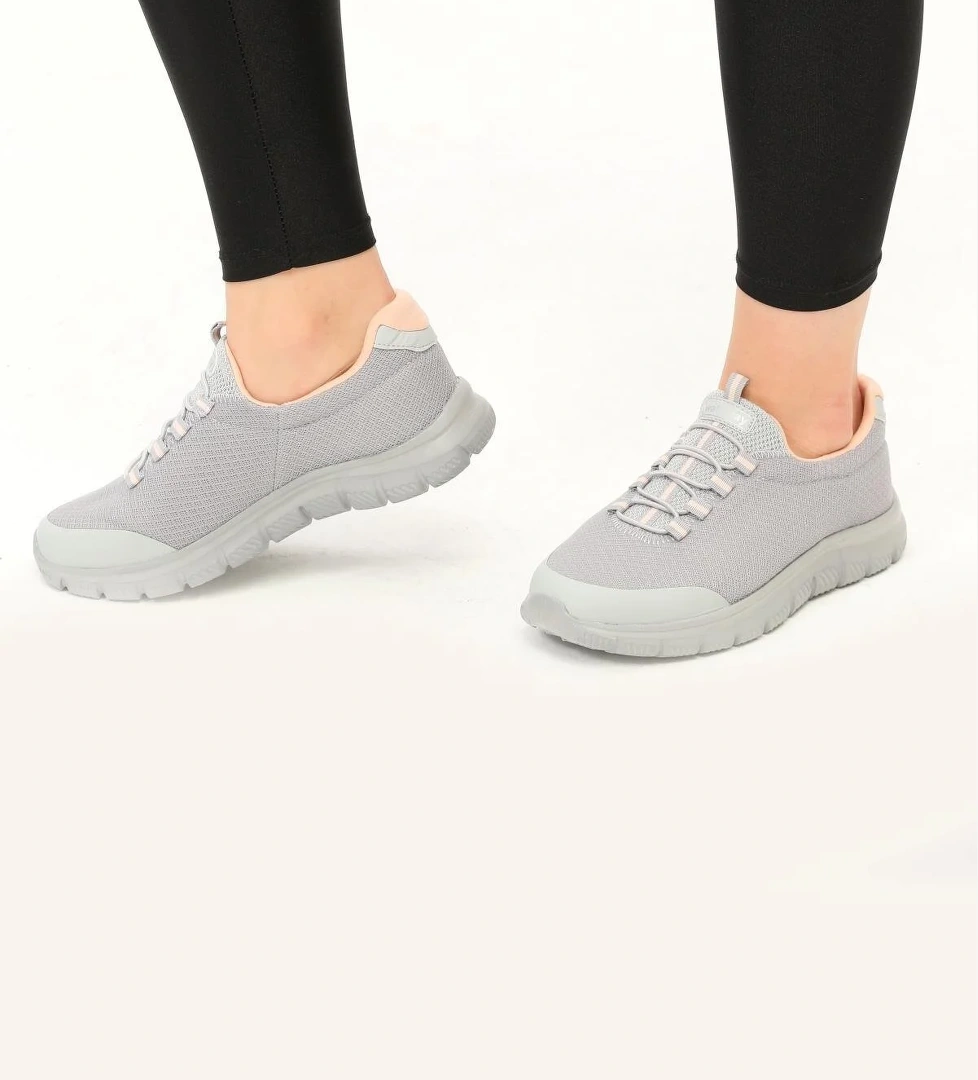 Flexible Buz-Pembe Comfort Fileli Kadın Yürüyüş Ayakkabısı