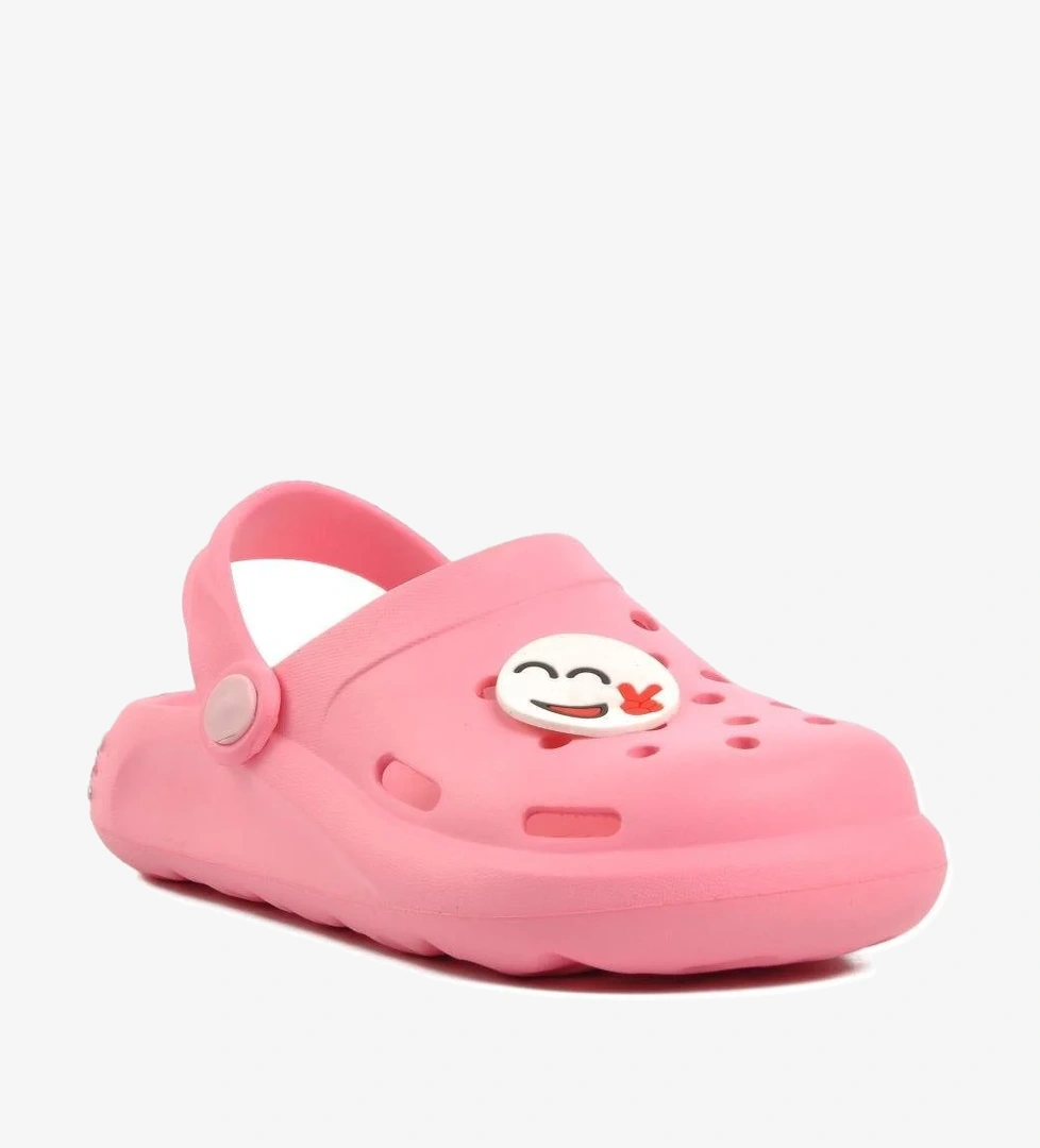 Brn 1648-F Pembe Desenli Çocuk Sabo Terlik