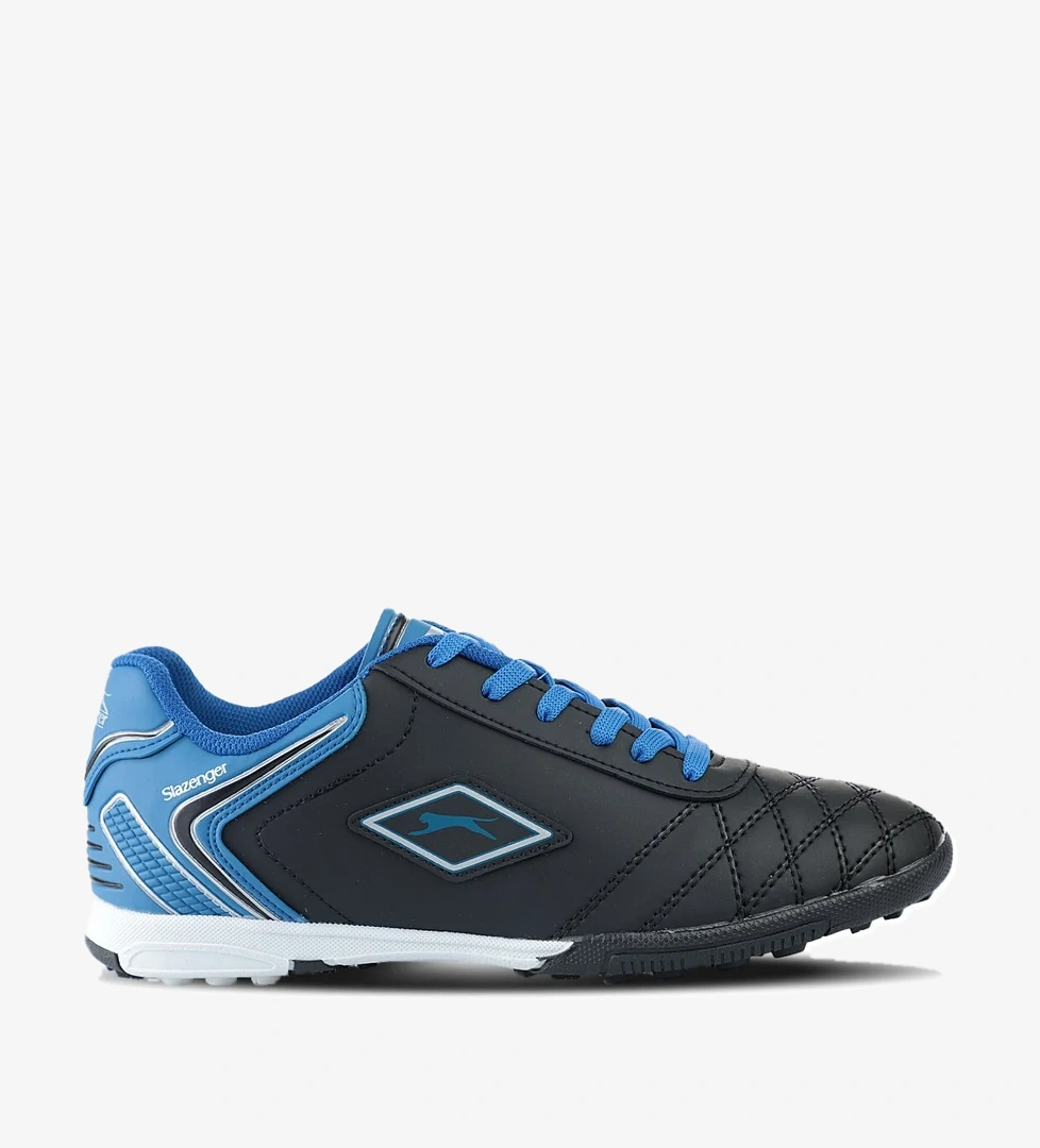 HUGO HS Futbol Erkek Çocuk Halı Saha Ayakkabı Siyah / Mavi - Görsel 1