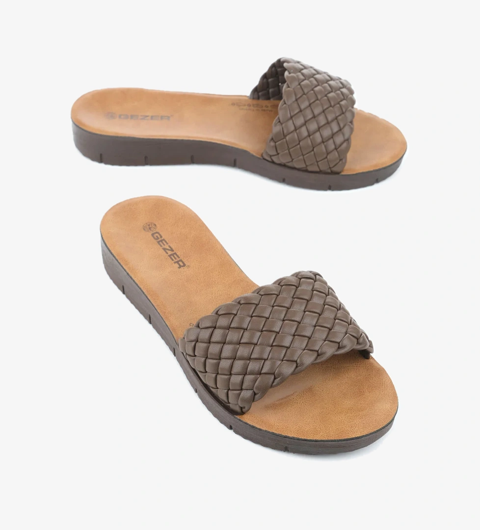 Yazlık Suni Deri Kadın Terlik - Görsel 1