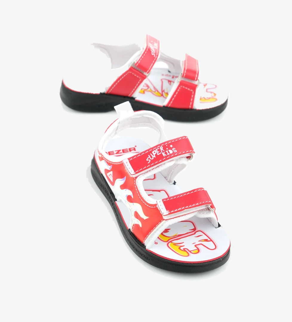Gezer Gezer Kirmizi Yazlık Kız Çocuk Sandalet Sandalet & Terlik | Flo Kirmizi - 1. görsel