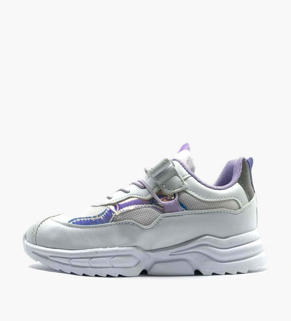 Zoom Beyaz-Platin Kız Çocuk Günlük Spor Ayakkabı - Görsel 1