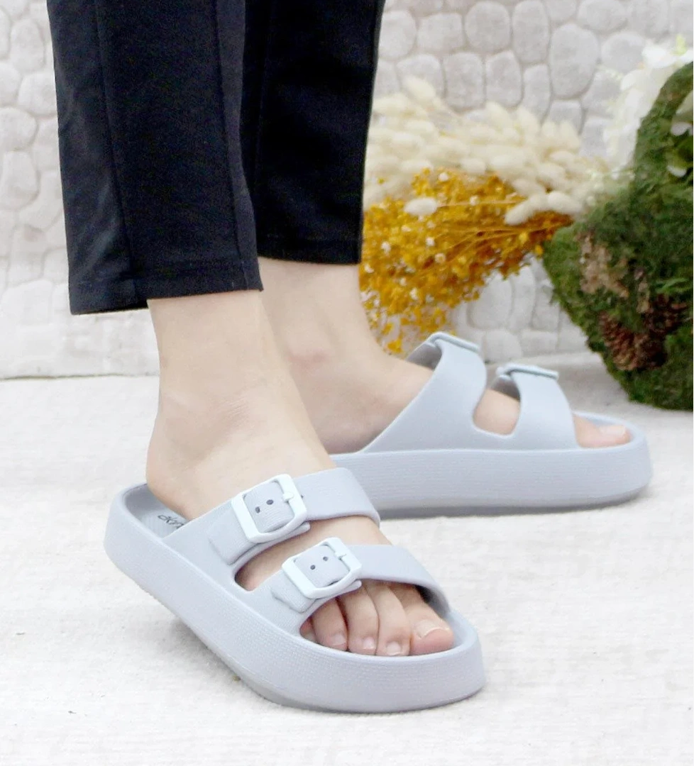 EZ0095 Plaj Deniz Havuz Terliği Hafif Rahat Esnek Kadın Terlik - Görsel 1