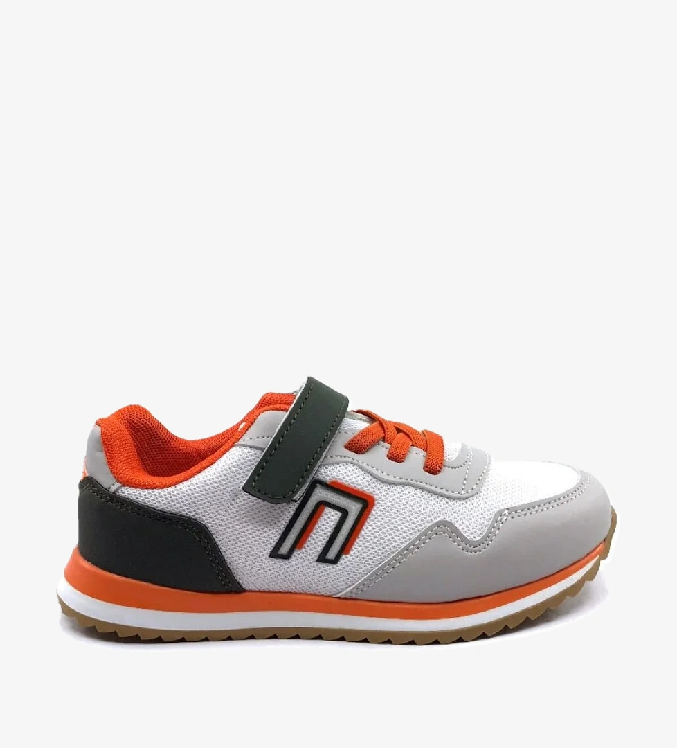 Prag Beyaz-Oranj Erkek Çocuk Günlük Spor Ayakkabı - Görsel 1