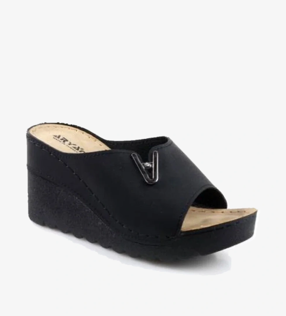 26-893 Orto pedik Dolgu Topuk Kadın Günlük Terlik - Görsel 1