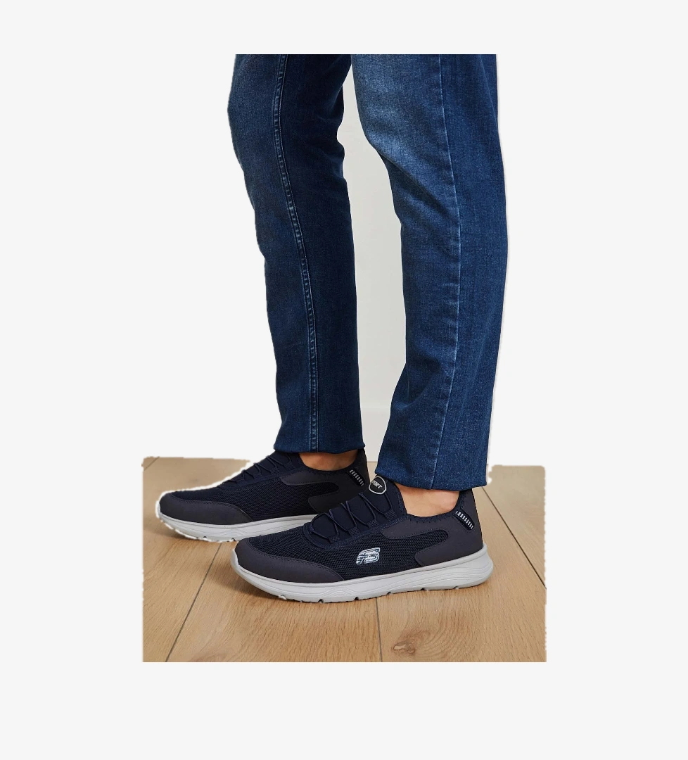 Unisex Konforlu Yürüyüş Spor Sneaker Ayakkabı Lacivert Buz