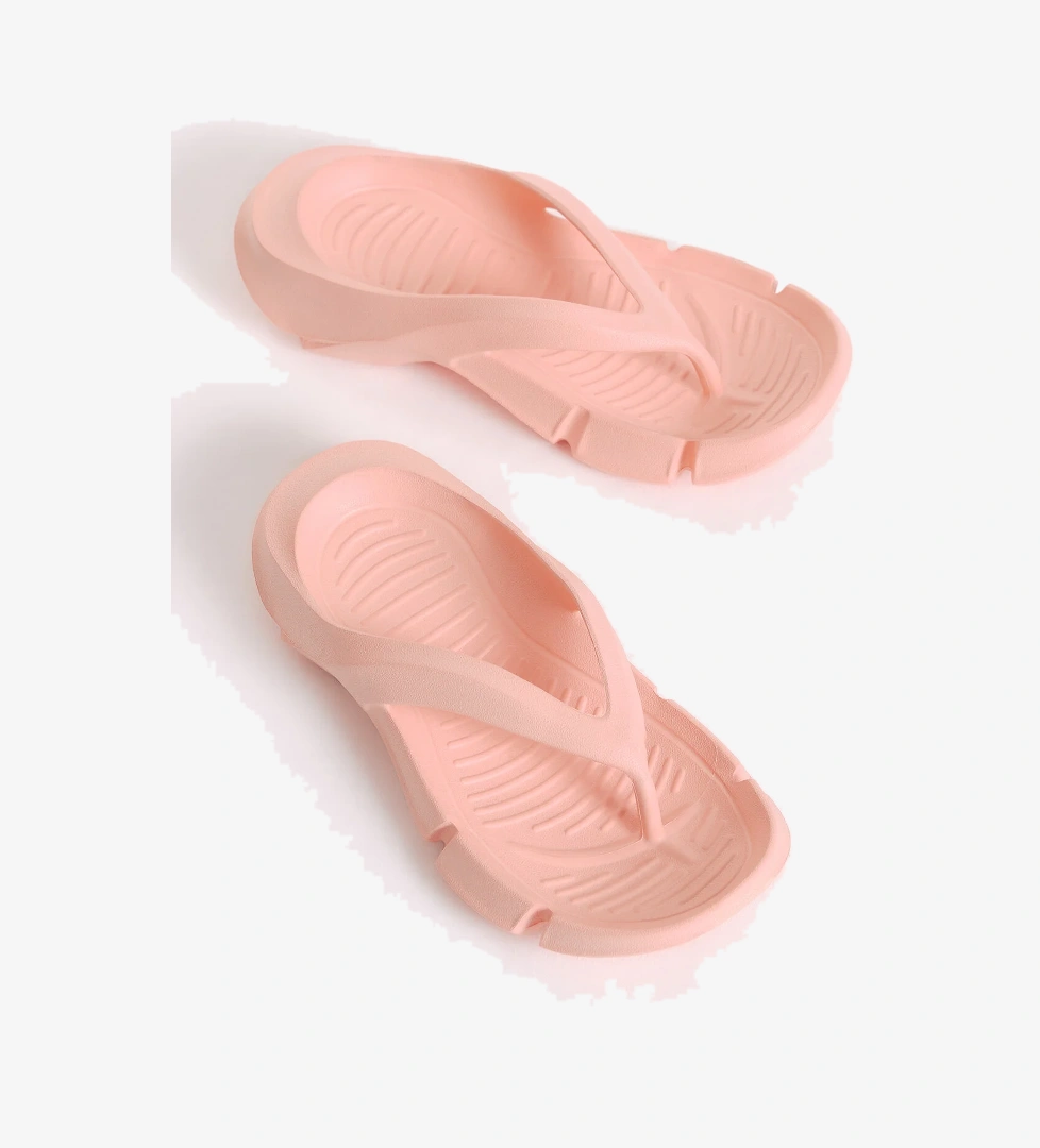 Kadın Pudra Kalın Tabanlı Parmak Arası Eva Terlik