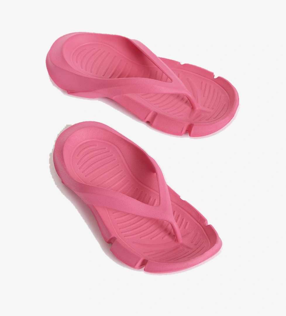 Kadın Fuşya Kalın Tabanlı Parmak Arası Eva Terlik - Görsel 1