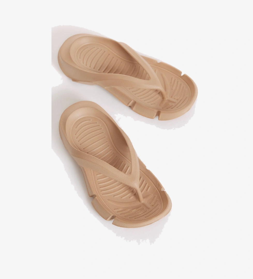 Kadın Vizon Kalın Tabanlı Parmak Arası Eva Terlik