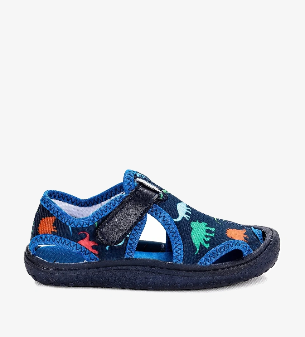 Aqua Erkek/Kız Çocuk Sandalet Panduf Ayakkabı 2001 Animal Lacivert - Görsel 1