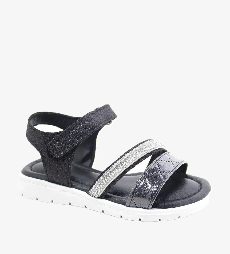 Hapshoe Kids Artico Noumea Siyah Gri Kız Çocuk Sandalet model görseli