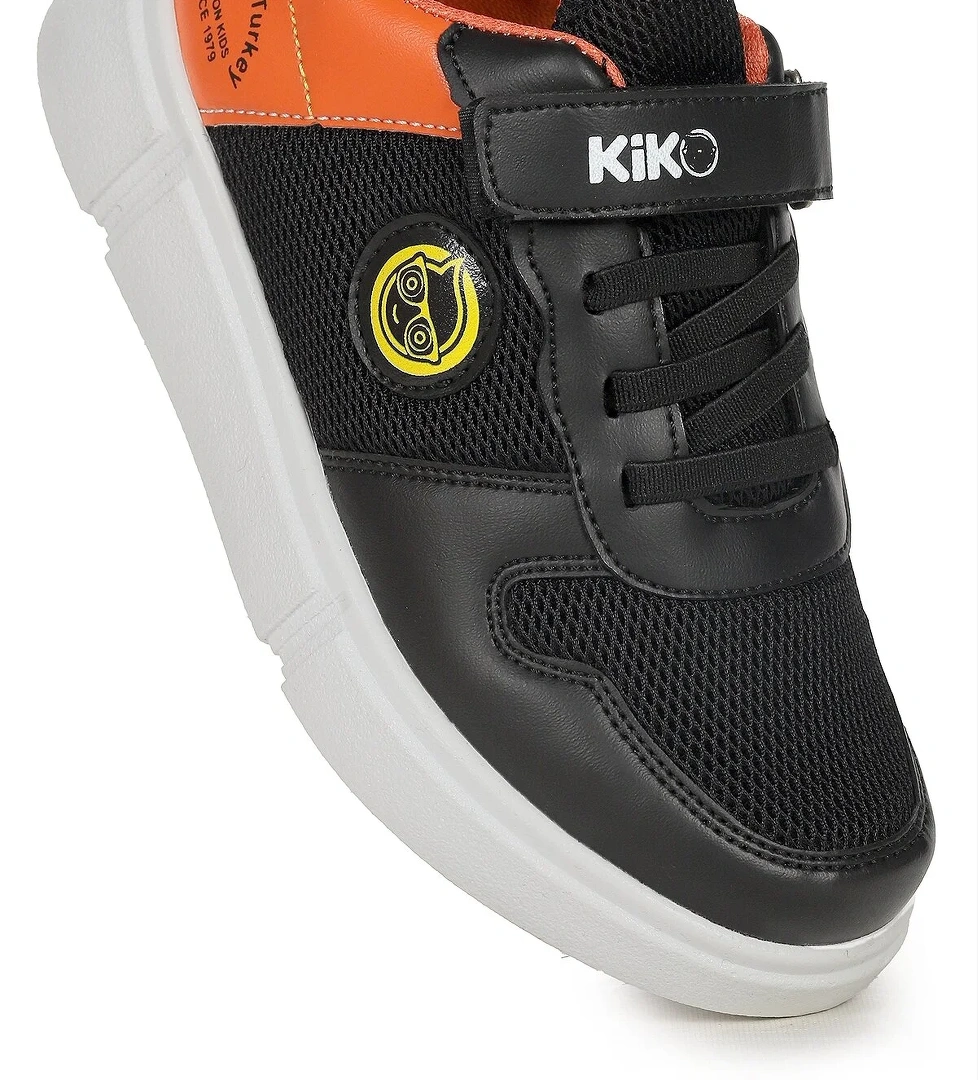 Nicce Cırtlı Fileli Erkek Çocuk Spor Ayakkabı Siyah - Portakal