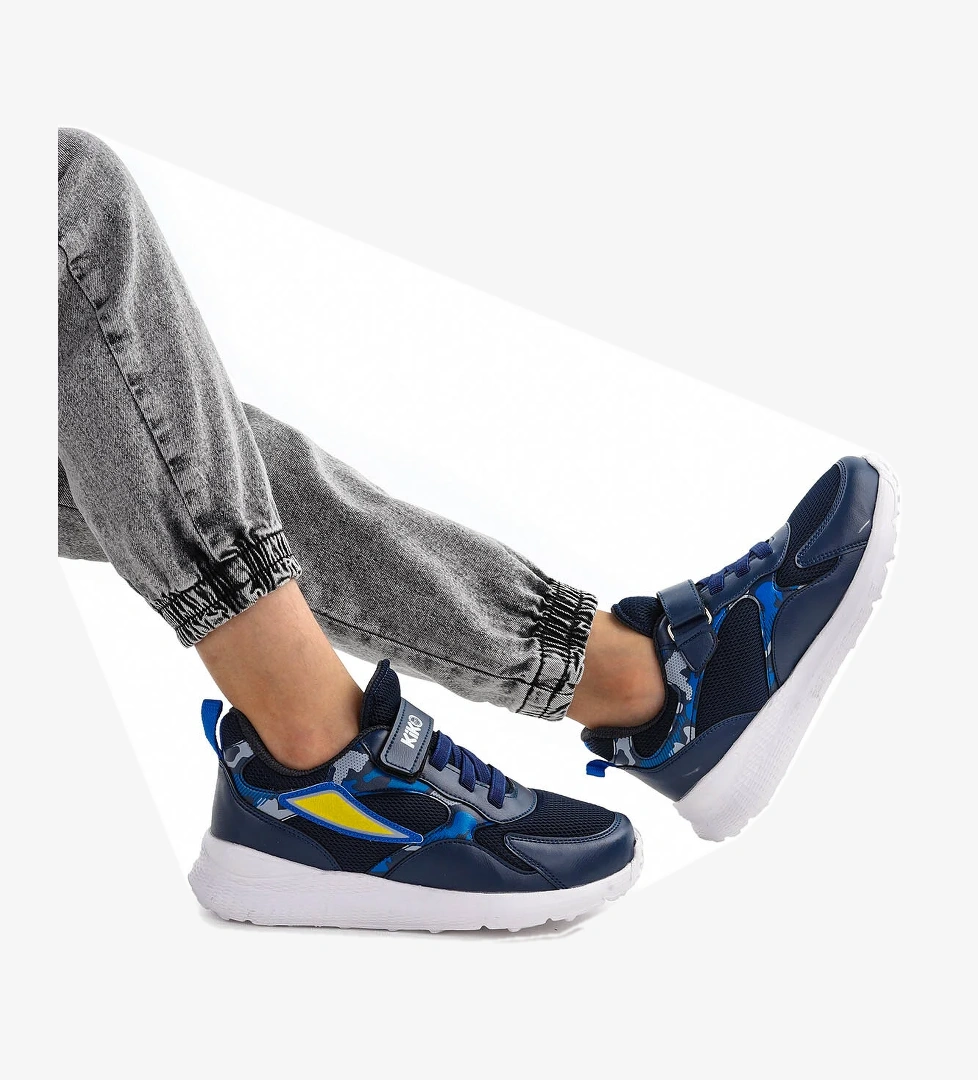 Singa Cırtlı Fileli Erkek Çocuk Spor Ayakkabı Lacivert