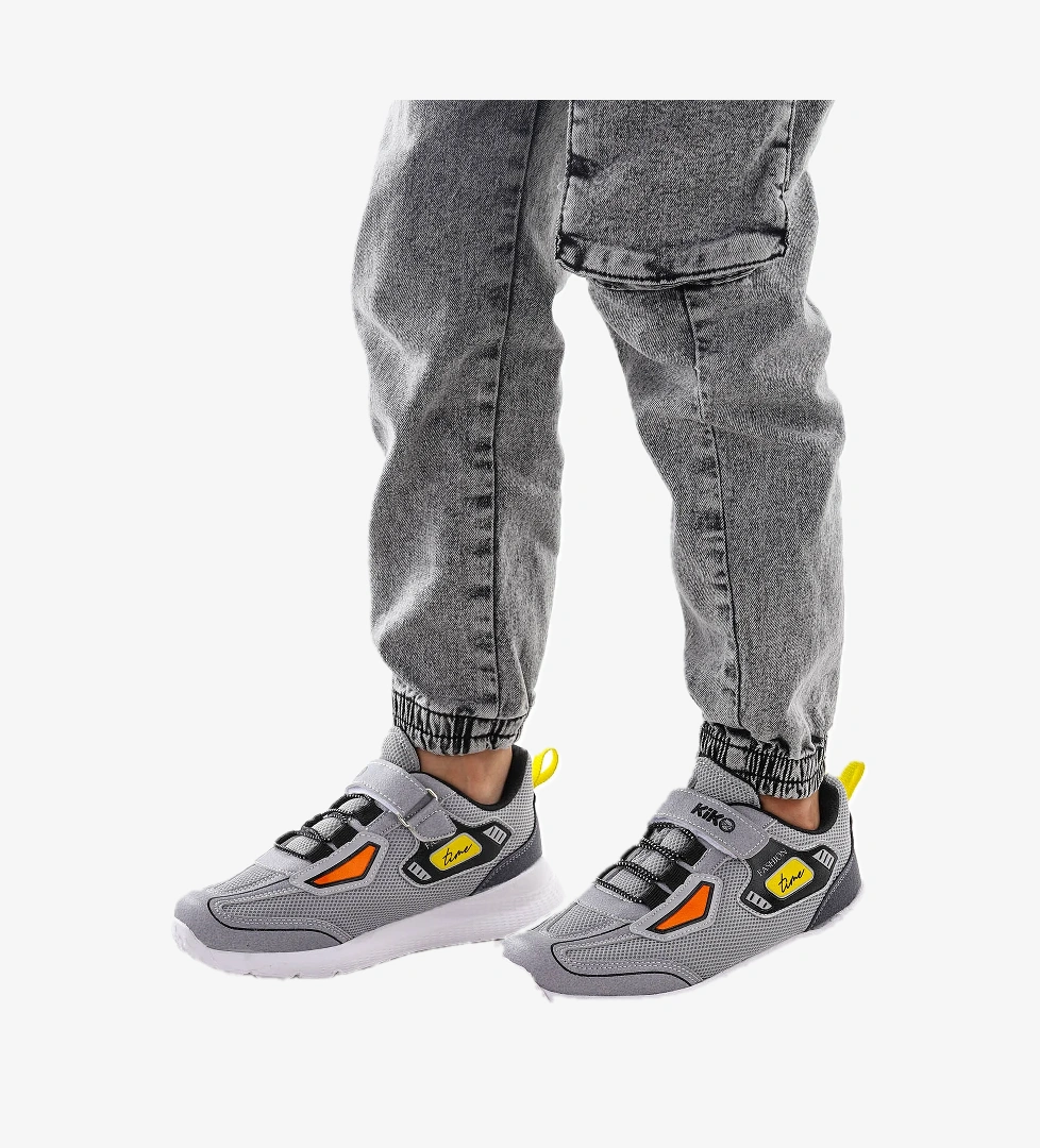 Kiko Kids Ice Cırtlı Fileli Erkek Çocuk Spor 3003 Ayakkabı Buz - Siyah model görseli