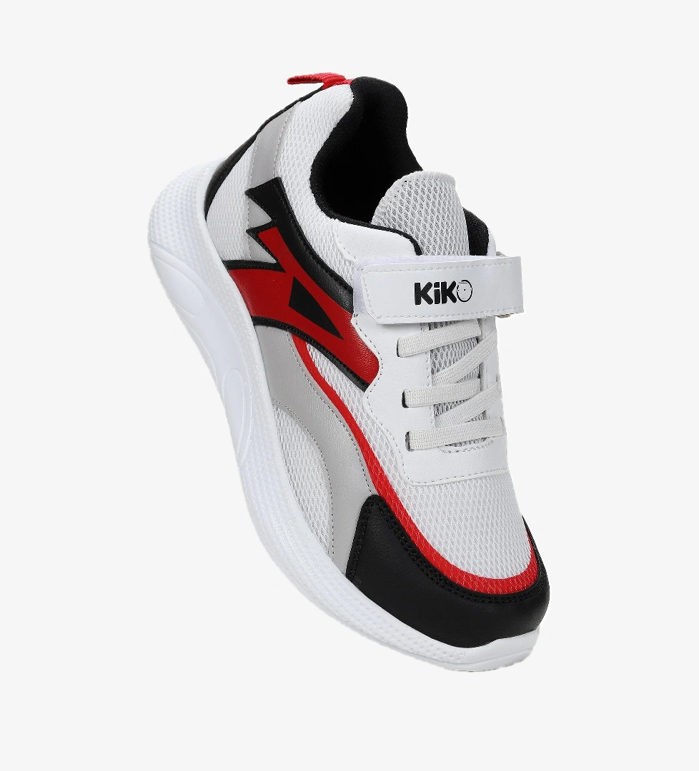 Rosalda Cırtlı Fileli Erkek Çocuk Spor Ayakkabı Kırmızı - Beyaz - Siyah