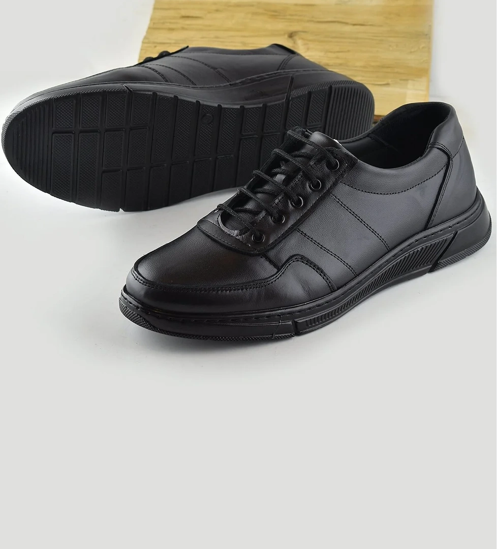 Ayakkabı Burada 502 Ortopedik Topuk Masajlı Hakiki Deri Kışlık Erkek Ayakkabı Bağcıklı model görseli