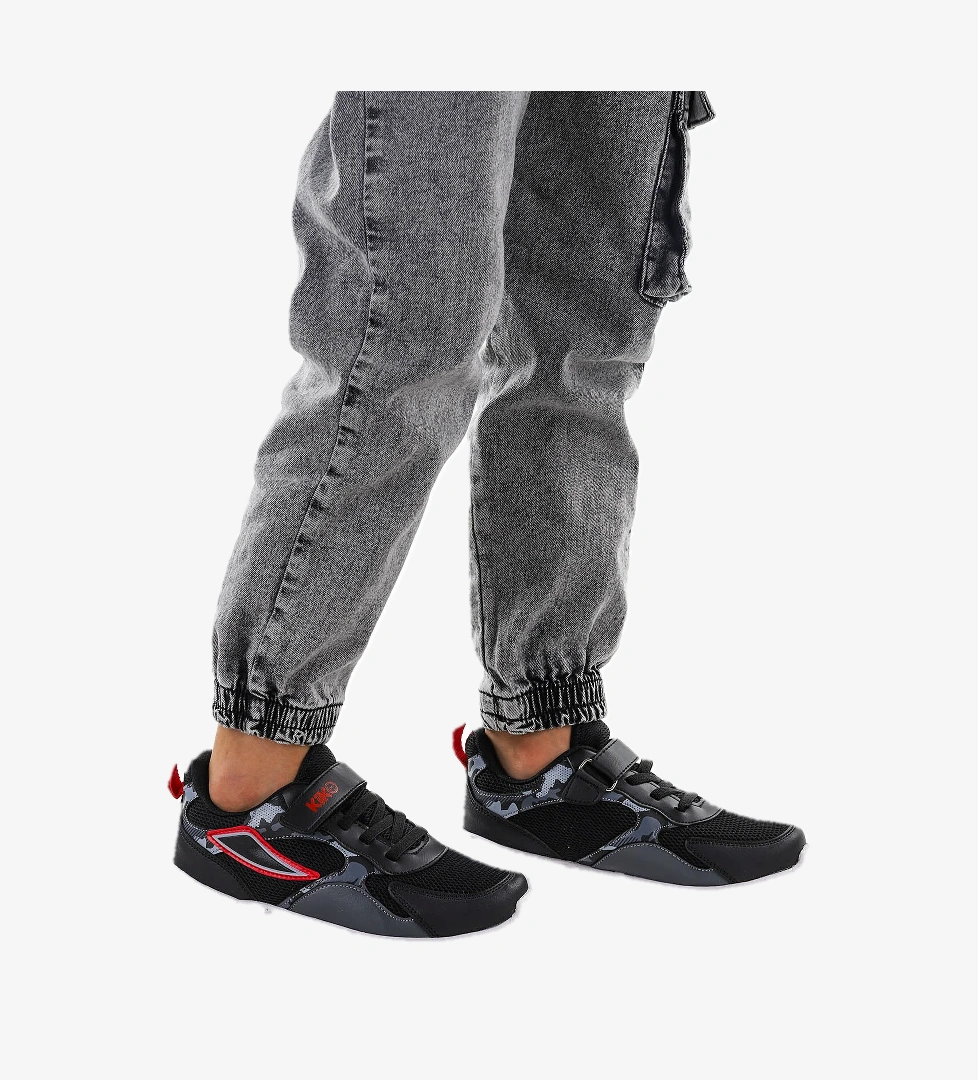 Kiko Kids Cırtlı Fileli Erkek Çocuk Spor Ayakkabı 3004 model görseli