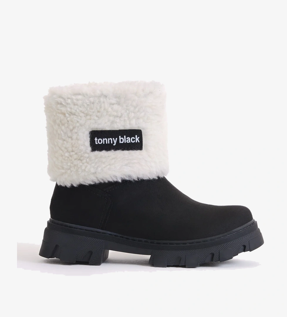 Tonny Black Kız Çocuk Siyah Süet İçi Kürklü Bot model görseli