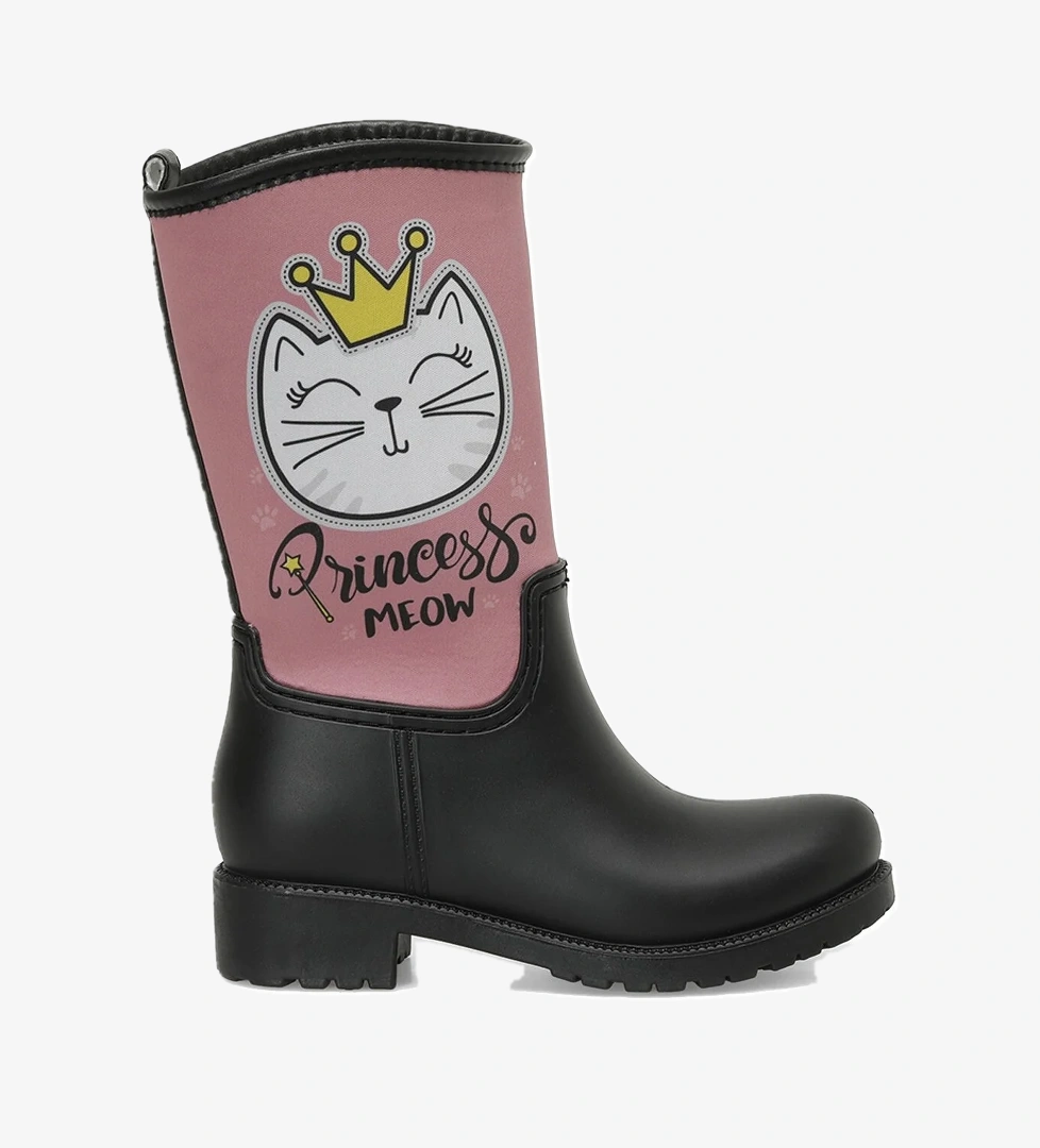 BINONO ELIS F 3PR Siyah Kız Çocuk Yağmur Çizmesi - Görsel 1