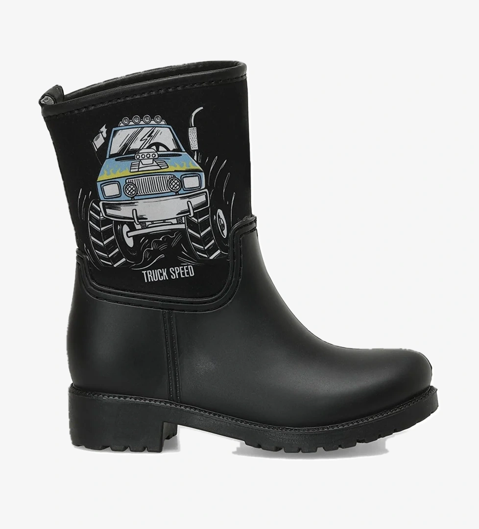 BINONO ELIS F 3PR Siyah Erkek Çocuk Yağmur Çizmesi - Görsel 1