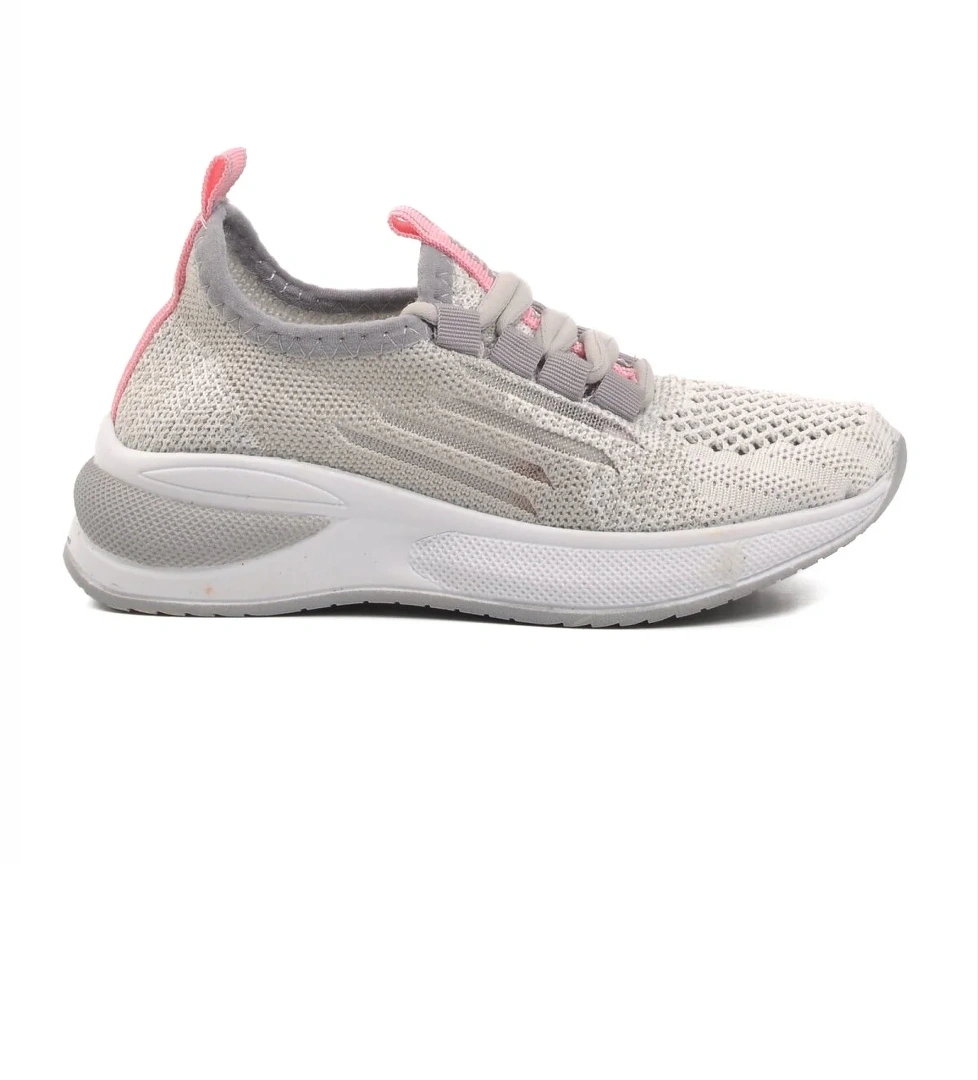 Ravello-P Buz-Pudra Süs Bağcıklı Fileli Çocuk Spor Ayakkabı