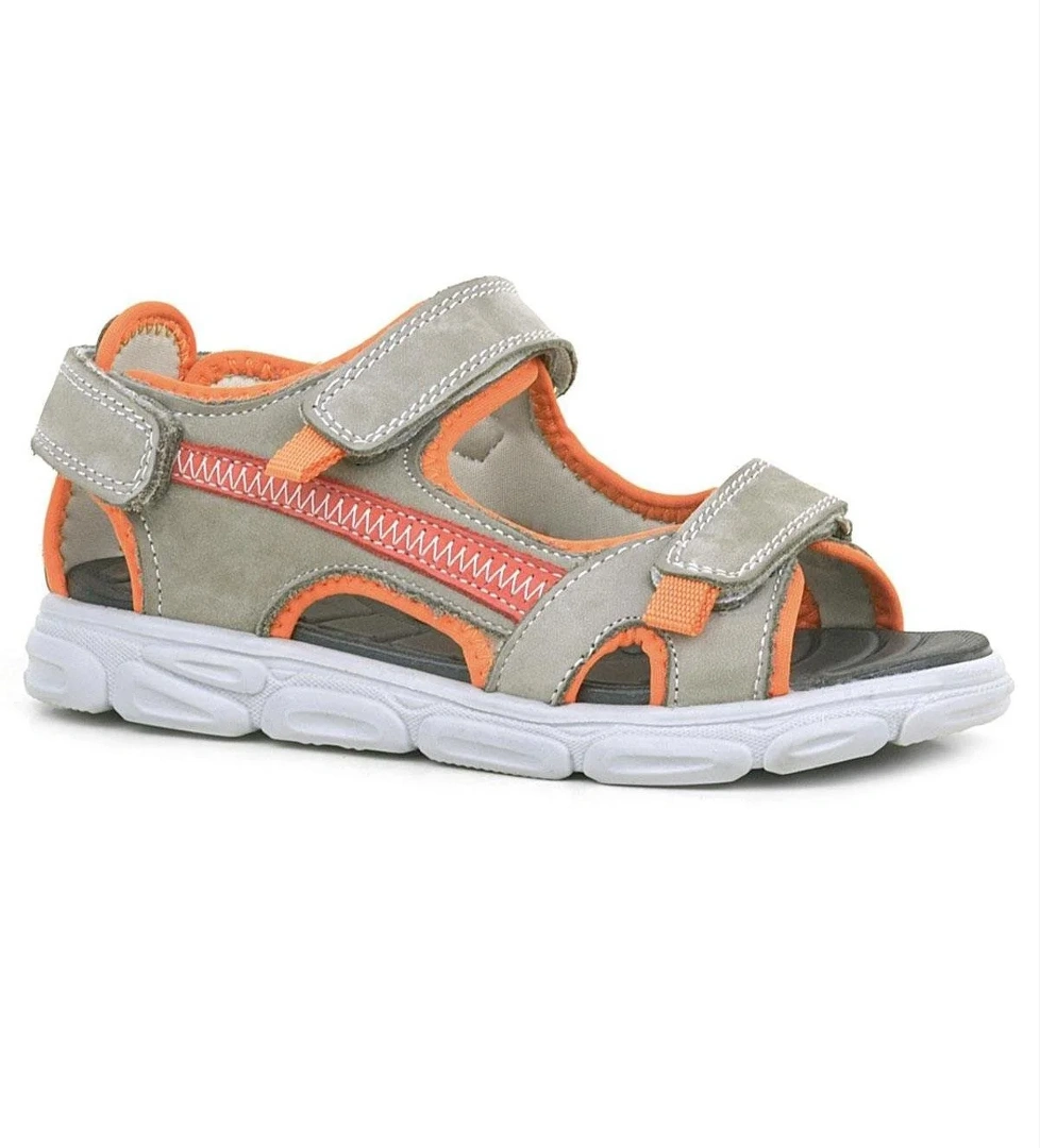 Rakerplus Hakiki Deri Kum Rengi Turuncu Çocuk Sandalet Ayakkabı model görseli