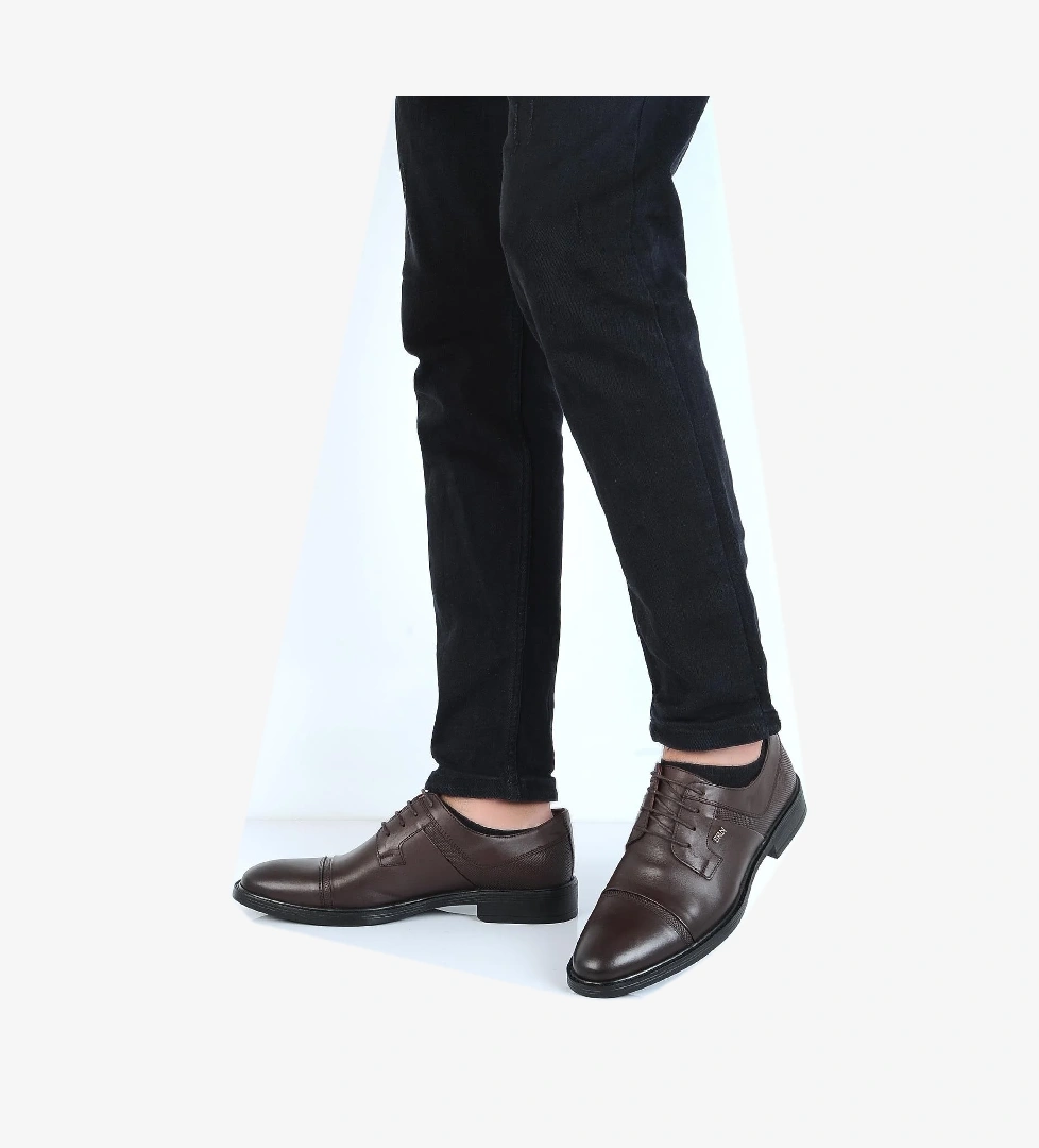 Berenni M377 Kahve Kauçuk %100 Deri Erkek Klasik Ayakkabı model görseli